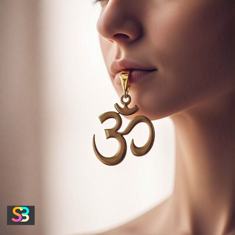 Om Symbol Gold Pendant for Spiritual Elegance