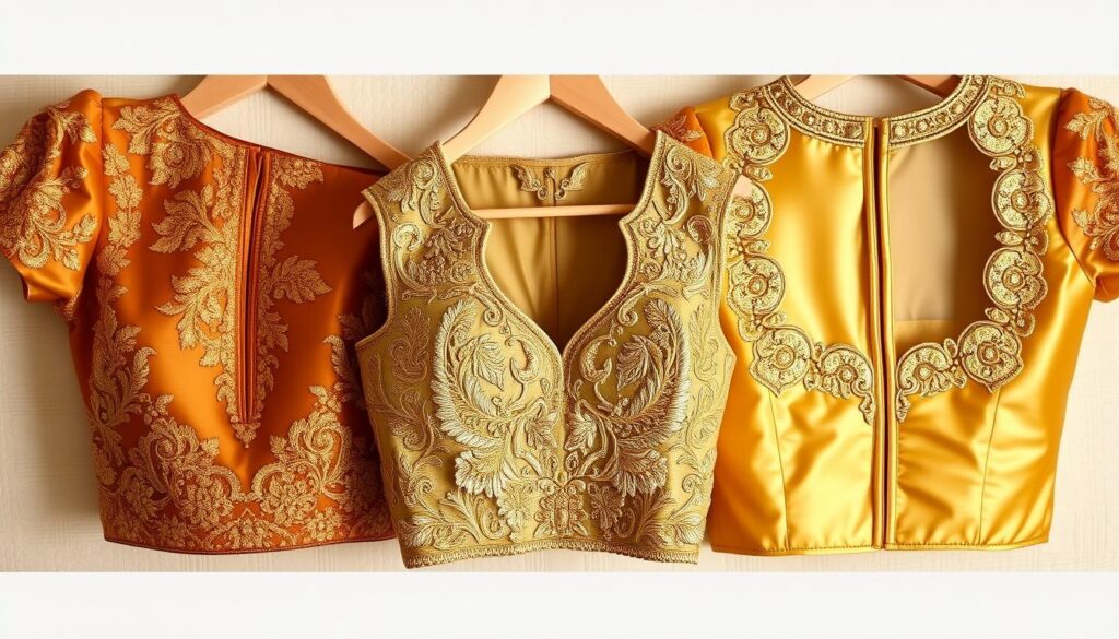 Fashionable Golden Blouse Designs to Elevate Your Style